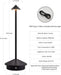 Modern Cordless Table Lamp Set of 2, Black Portable LED Desk Lamps