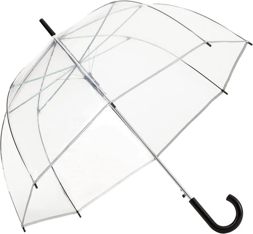 Scalloped Clear Dome Umbrella, Auto Open, See-Through