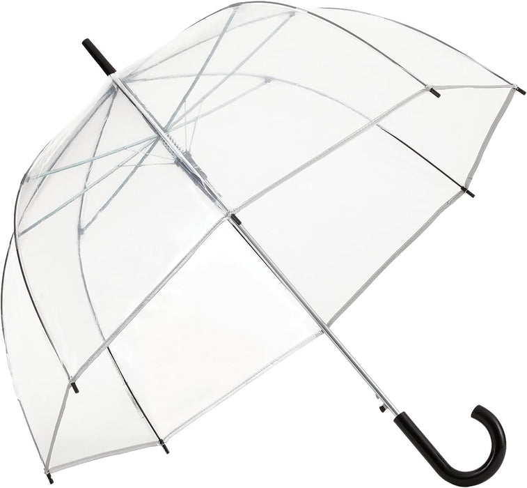 Scalloped Clear Dome Umbrella, Auto Open, See-Through