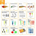Fishing Lures, All-in-One Fishing Tackle Box with Tackle Included, Fishing Gear Lure Bait Accessories Kit for Freshwater Bass Trout, Ideal Fishing Gifts for Men, Father & Beginners