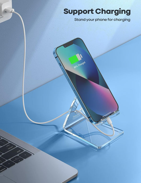 Clear Acrylic Cell Phone Stand, Office Desk Decor Accessories