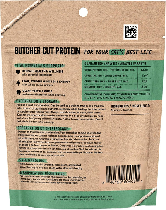 Freeze Dried Minnows Cat Treats, 0.5 oz Bag