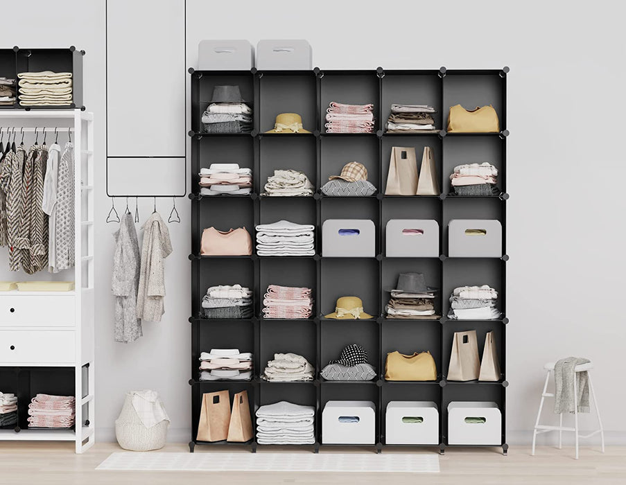 Closet Organizers and Storage, 9 Cube Storage Organizer, Black