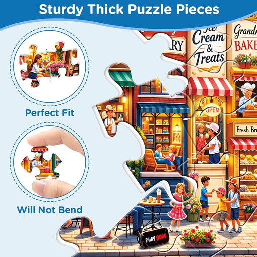 500 Piece Puzzles for Adults, Colorful Small Town Jigsaw Puzzles 500 Pieces