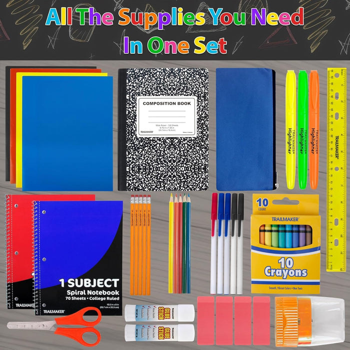 School Supplies Kit 45 Piece Grades K-12