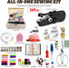 169-Piece Kit Handheld Sewing Machine with Wooden Sewing Box