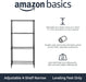 4-Shelf Steel Wire Storage Shelves for Garage, Adjustable Metal Shelving Unit, 200 lbs Per Shelf, 23.2" W x 48" H x 13.4" D, Black
