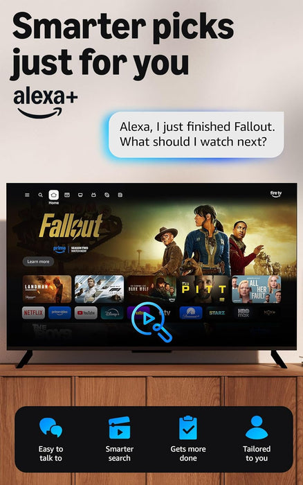Fire TV Stick HD (newest model), free & live TV, Alexa Voice Remote, powered by the TV, effortless setup, find shows faster with Alexa+