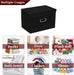 Fabric Storage Cube Bins Foldable Organizer Container Collapsible Basket with Lids and Metal Handles, for Home, Bedroom,