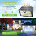 Solar Motion Lights Outdoor, Ultra Bright Solar Fence Lights with Motion Sensor, IP65 Waterproof Security Light 3 Modes,