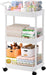Diaper Caddy, 3 Tier Rolling Cart for Baby Essentials, Off-White