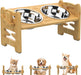 Elevated Dog Bowls, Adjustable Raised Dog Bowl Stand for Small Size Dogs and Cats, 15°Tilted Elevated Cat Bowls, Durable