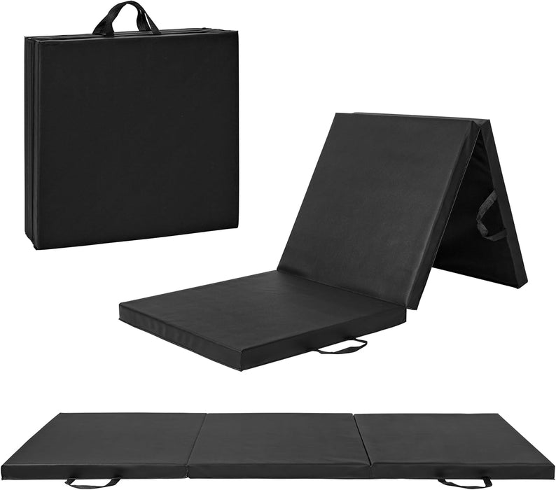 Barbell Folding Exercise Mat – Durable, Anti-Tear, Thick Padding for Fitness, Aerobics, Gymnastics & Home Workouts. 72"L