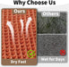 Burnt Orange Bathroom Rug, Fall Waffle Bath Mat Non Slip, 18" x 30"