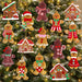 16pcs Gingerbread Man Ornaments for Christmas Tree Decorations