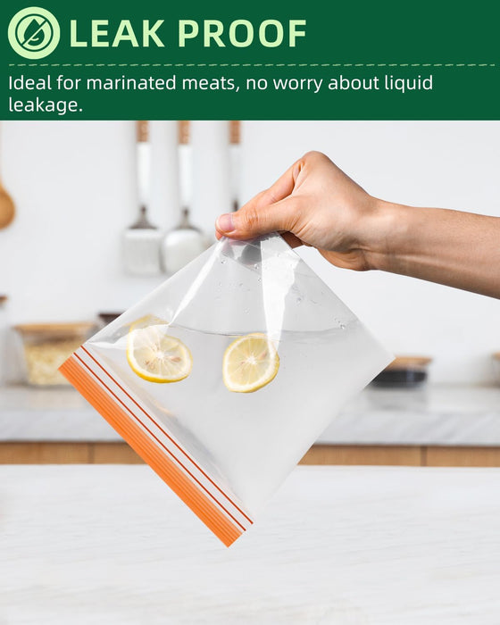 12 Pack Stand Up Reusable Gallon Freezer Bags, Dishwasher Safe
