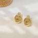 Chunky Knot Gold Earrings Women Statement Drop Dangle Earrings