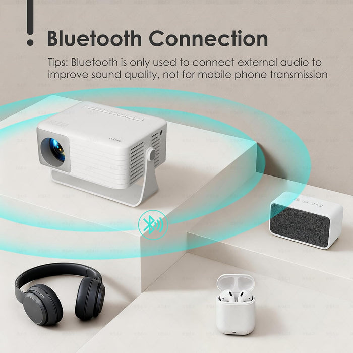 Mini Projector with WiFi and Bluetooth, 2026 Upgraded Projector 1080P