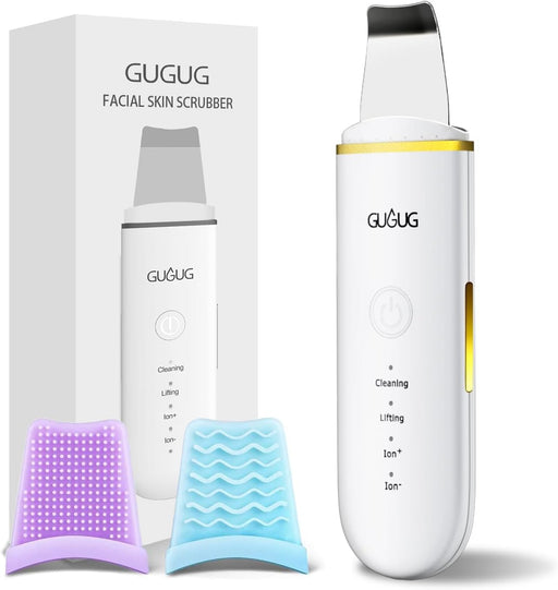 Skin Scrubber Spatula Pore Cleaner Blackhead Remover,4 Modes,White