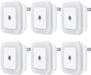 LED Night Light Lamp with Smart Sensor Dusk to Dawn Sensor, Daylight White, 0.5W Plug-in, 6-Pack