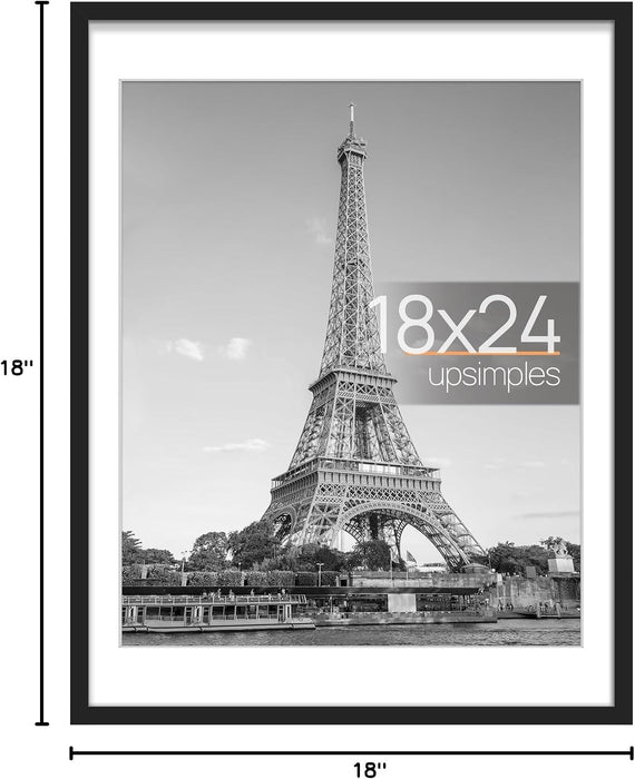 18x24 Picture Frame, Wall Decor Poster Frames, Black 1 Pack