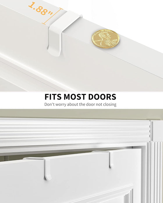 White 9-Tier Over The Door Pantry Organizer, Pantry Organization And Storage, Metal Hanging Spice Rack Shelves Door, Hom