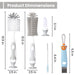7-in-1 Baby Bottle Cleaner Set, Including Nylon & Silicone Bottle Brush, Cap, Straw & Nipple Brushes, BPA-Free (Gray)