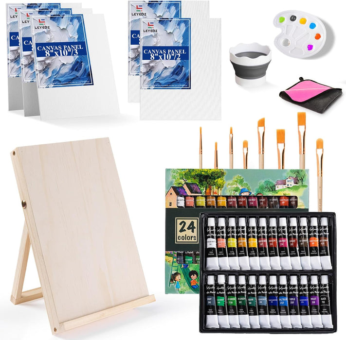 Acrylic Paint Set for Kids & Adults,Art Supplies Kit with Canvas