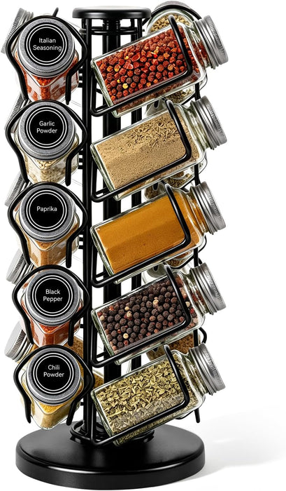 Rotating Spice Rack Organizer for Countertop, 360°Spinning Spice Organizer