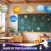 8pcs Planet Paper Lanterns, 12 Inch Outer Space Party Decorations