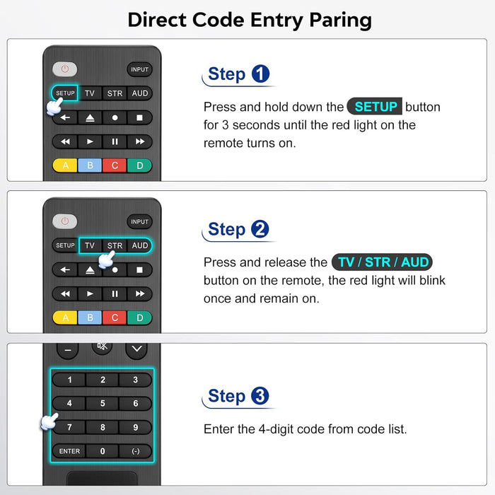 Universal-TV-Remote-Control for Samsung LG Vizio Roku TCL Hisense Sony TVs