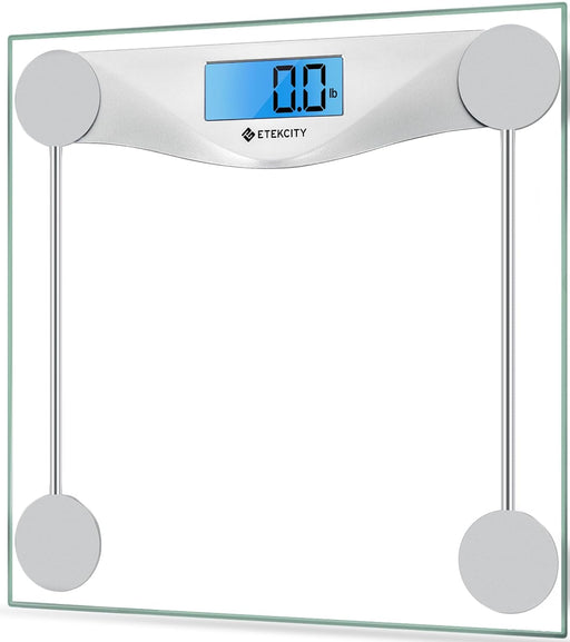 Digital Body Weight Bathroom Scale, 6mm Tempered Glass, 400 lbs