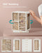 Jewelry Box Organizer, 360° Rotating, 5 Drawers, Cloud White