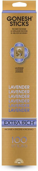- Extra Rich Scented Incense Sticks - Non-Toxic 10” Slow Burn Aromatic Sticks - Lavender - 100 Pack