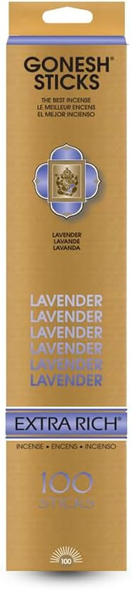 - Extra Rich Scented Incense Sticks - Non-Toxic 10” Slow Burn Aromatic Sticks - Lavender - 100 Pack