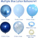 Blue Balloons Metallic Blue Balloon, 60Pcs 12Inch Chrome Blue Balloons Kit Macaron Light Pearl Navy Blue Latex Balloons 