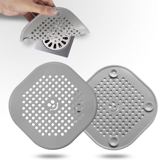 2 Pack Drain Hair Catcher Silicone Bathroom Accessories Shower Drain Protector Sink Drain Strainer Hair Stopper for Show