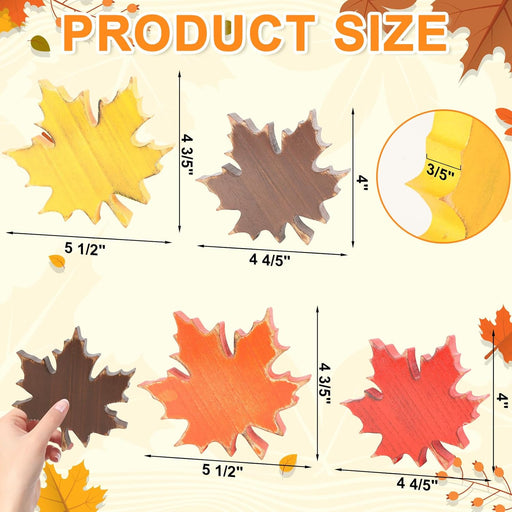 4 Vintage Fall Leaves Decorations Autumn Table Tiered Tray Decor Set