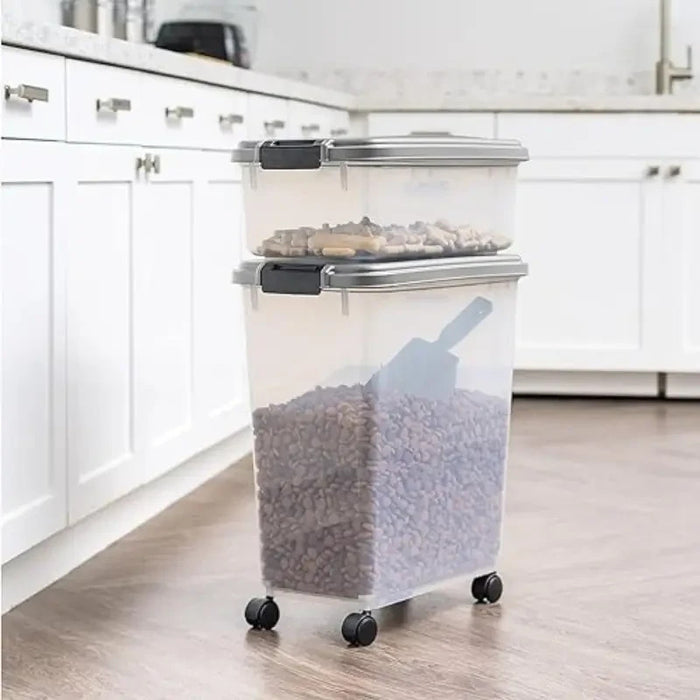 Airtight Rolling Pet Food Storage Container with Scoop
