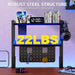 Metal Clamp On Desk Shelf,Storage Shelves with Pegboard and Pencil Holder
