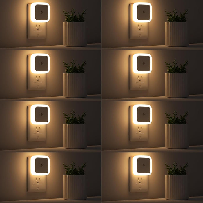 Night Light, Night Lights Plug into Wall 8-Pack, Nightlight Plug in Night Light, Dusk to Dawn Night Lamp Led (Warm White