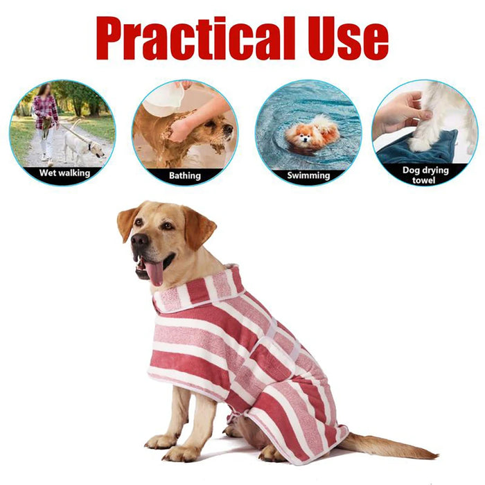 Quick-Drying Absorbent Dog Bathrobe