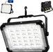 Solar Rechargeable Camping Work Light, 7200mAh Portable Flood Light