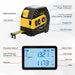 2-in-1 Laser Tape Measure, 197Ft Rechargeable Laser Measuring Tool & 16Ft Measuring Tape with LCD Display - Pythagorean, Area, Volume Digital Tape Measure for Construction & DIY (M/in/Ft)