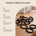 Elastic Hair Ties No Damage | Stretchable Hair Bands - Black, 12pcs