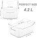 12 Pack Plastic Storage Bins, Multi-Use Organizer Bins, Pantry Organizer, Clear Storage Containers for Home, Kitchen, Of
