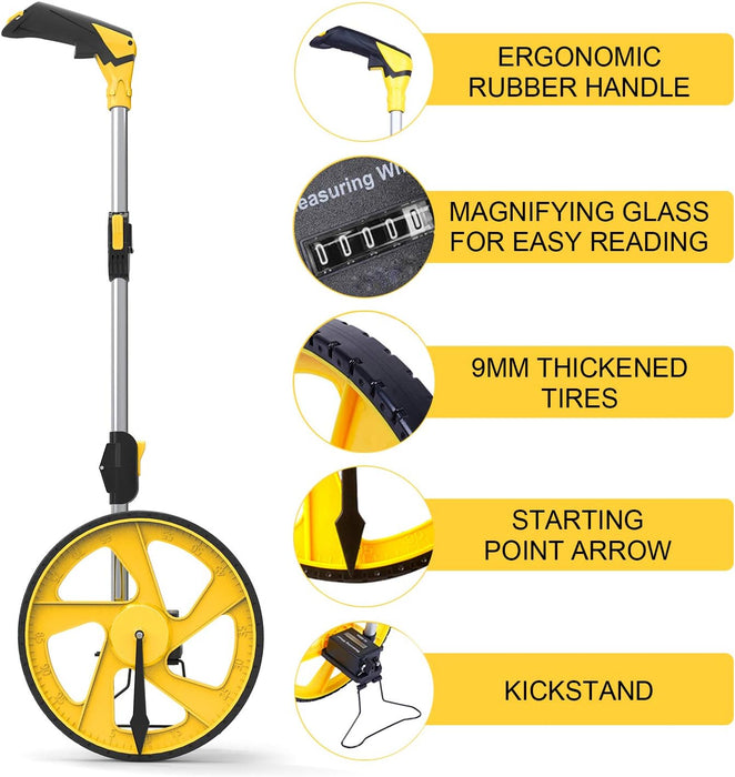 Measuring Wheel in Feet and Inches, Double Collapsible, Mechanical