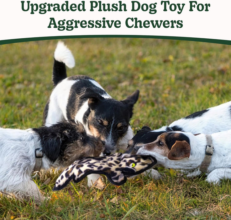 No Stuffing Dog Toys Crinkle Squeaky, Long Lasting Chews for Aggressive, Durable Plush Dog Puppy Chew Toys for Teething, with 6 Tough Layers for Small Medium Large Breed-5pack,Large
