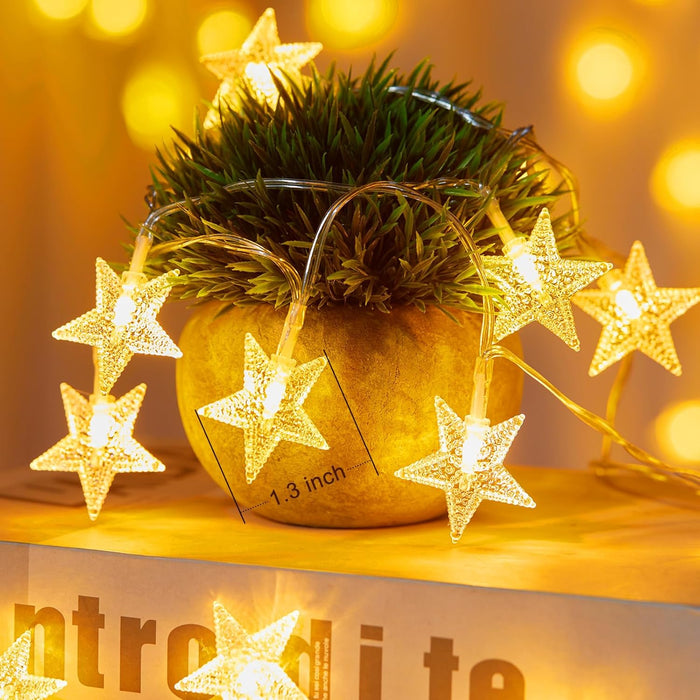 50 LED Star String Lights, 17ft Fairy Lights Battery Operated