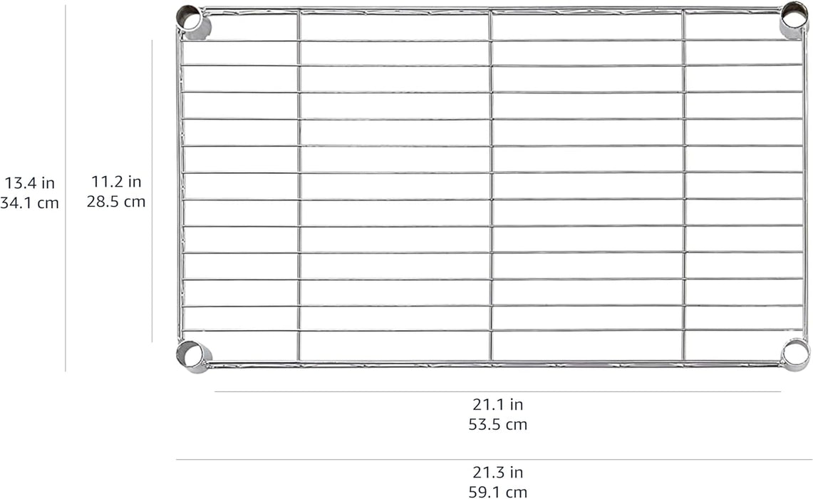 4-Shelf Steel Wire Storage Shelves for Garage, Adjustable Metal Shelving Unit, 200 lbs Per Shelf, 23.2" W x 48" H x 13.4" D, Black